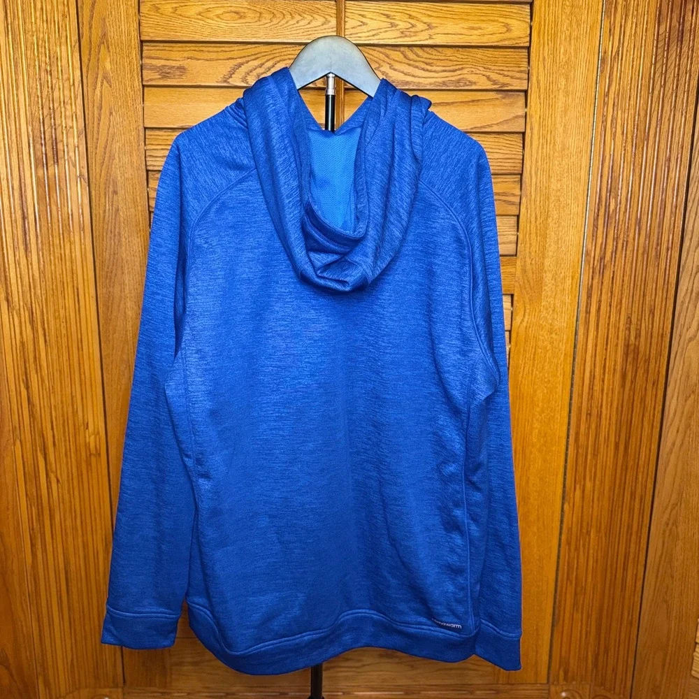 Adidas Mens XL Team Issue Climawarm Hoodie Blue Heather